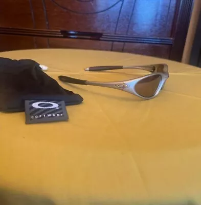 Vintage Oakley Minute 1.0 Gen 1 FMJ Platinum Gold Iridium Excellent 10/10 • $220