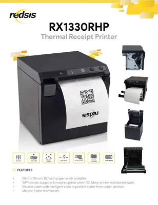 80mm USB+LAN+CASH D.port Auto Cutter Thermal Receipt Printer Kitchen Restaurant • $39.50