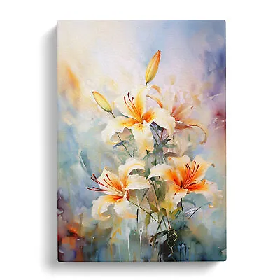 Lily Flower Impressionism No.3 Canvas Wall Art Print Framed Picture Home Decor • £29.95