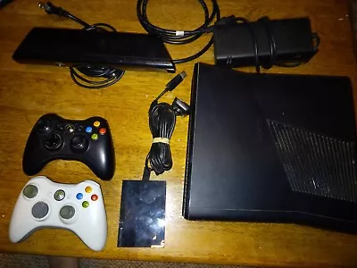 Microsoft Xbox 360 With Kinect 4GB Black Console - Tested And Working • $80