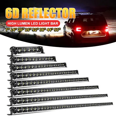 6D Slim 8/14/20/26/32/38/44/50  LED Work Light Bar Spot Fog Driving SUV Offroad • $229.89