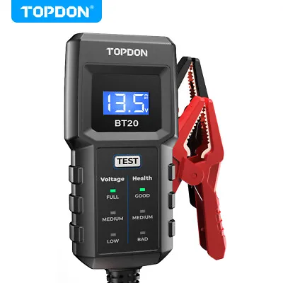 TOPDON BT20 Car Battery Tester Cranking Charging Analyzer 12V 100-2000CCA In APP • $18.99