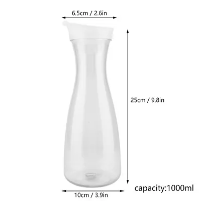 1000ml Acrylic Transparent Juice Bottle Water Jug Ice Cold Juice Jug With UK LVE • £17.79