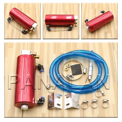 £23.21 • Buy Universal Cylinder Style Car Racing Engine Oil Catch Tank Can Reservoir Red New!