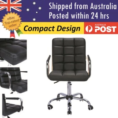 $86.99 • Buy Swivel Furniture Computer Desk Office Study Chair PU Leather Adjustable Chair