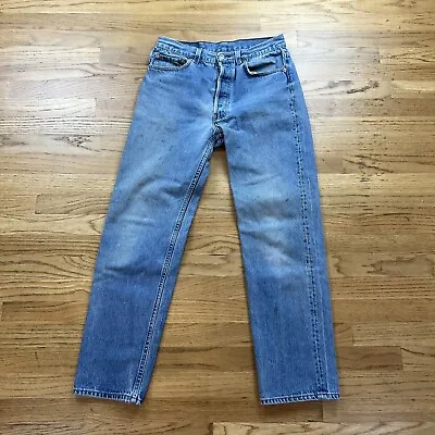 Vintage Levis 501 XX Denim Distressed Jeans Tagged Sz 34x34 Approx 30x29 USA #15 • $55