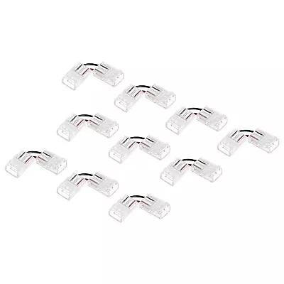 L Shape 2-Pin LED Connectors 10mm Wide Solderless Adapter Connector Terminal ... • $18.64