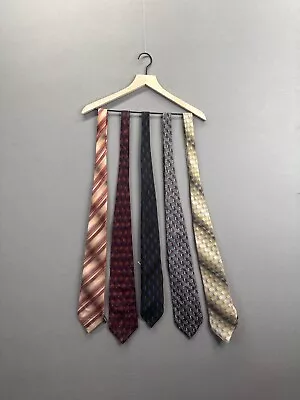 Van Heusen Mens Neck Ties Geometric Patterns Lot Of 5 “ • $7.99