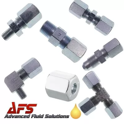 £2.34 • Buy High Pressure Compression Lubrication Grease Line Fittings For Oil Fuel 4 6 8 Mm