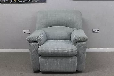 G Plan Chloe Green Checkered Fabric Static Armchair RRP £1419 • £495