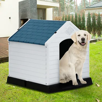 Dog Houses For Large Dogs Outside Waterproof Ventilate Plastic Pet Kennel Cage • $127.79