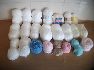 Knitting Wool - Odd Balls - Mainly White With Some Coloured • £10.50