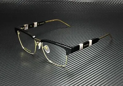 GUCCI GG0605O 001 Black Square Men's Authentic Eyeglasses Frame 52mm • $291.60