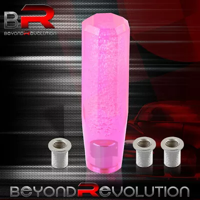 150mm 5.9  Shift Knob Pink Crystal Octagon Bubble Automatic Manual Transmission • $19.99