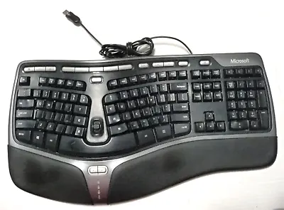 Microsoft Natural Ergonomic 4000 Wired Keyboard WORKS DEFORMED KEYS • $30