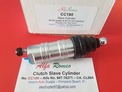 Clutch Slave Cylinder  Alfa Spider 69-94 GTV Berlina 69-74 GTV-6 & Milano - • $79.95