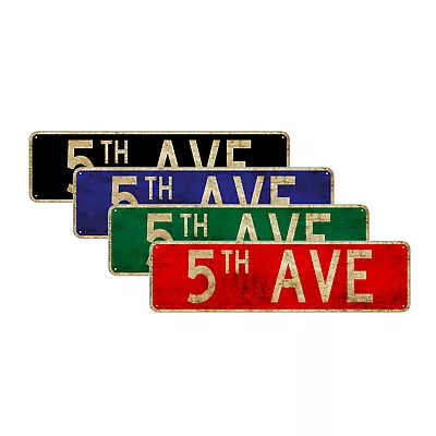 5TH Avenue Street Sign New York City Road Garage Vintage Décor Aluminum Tin Sign • $9.99