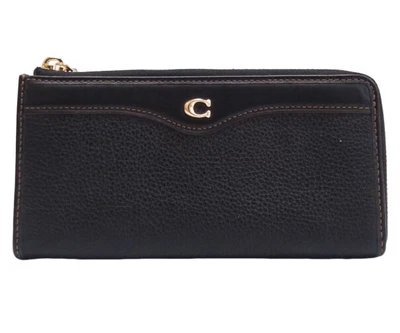 £10.99 • Buy COACH NY Black/Gold Leather Woman's Wallet One Size Pre-Loved With Tags RRP £325