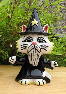 Lorna Bailey Rare Merlin The Cat  Oct 2004 Halloween Wizard • £79.99