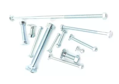 £57.71 • Buy M10 M12 M16 Zinc Cup Square Carriage Bolt Coach Screw With Hex Full Nuts Din 603
