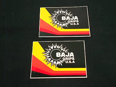 BAJA GRIPS (2) VINTAGE  STICKER  NEW 1970's -1980'S + OTHER MX STICKERS AVAIL • $6.25