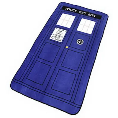 $34.95 • Buy Warehouse Find 2009 BBC Doctor Who TARDIS Throw Blanket-Polyester 50  X 89   