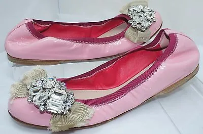 New Miu Miu Women's Shoes Size 36 Pink Ballet Flats Vernice • $389.99