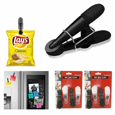 8 Magnetic Bag Clips Food Chip Clip Multi Purpose Reminder Fridge Note Crafts • $10.92