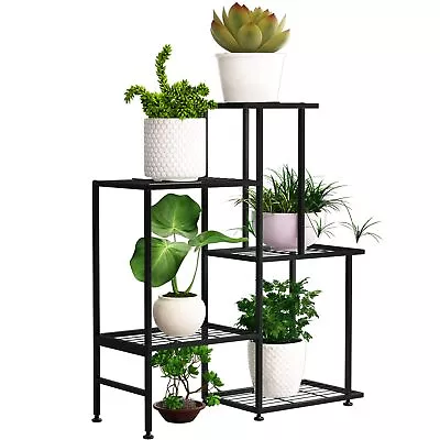 Plant Stand Indoor Outdoor 5 Tier Metal Plant Shelf Flower Pot Holder Display • $34.61