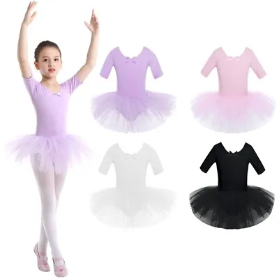 £7.91 • Buy Children Ballet Tutu Leotard Girls Cotton Dance Skirts Costumes Dress Up Outfit
