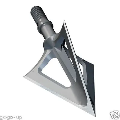 6PCS Hunting Broadheads 100 Grain Stainless Steel 3-Blade Integral Forming Tips • $21.93