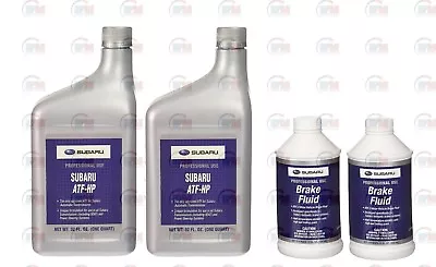 $51.95 • Buy GENUINE (2) Power Steering Qt (Red Color) + (2) Brake Fluid 12 Fl. Oz For Subaru