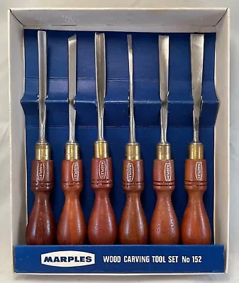 MARPLES - No. 152 Carving Chisels SET Of 6 In Original Box - Made In ENGLAND • $125