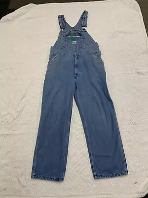 Men's Liberty Denim Bib Overalls Size 38x30 Medium Wash Zipper Bib Pocket • $22