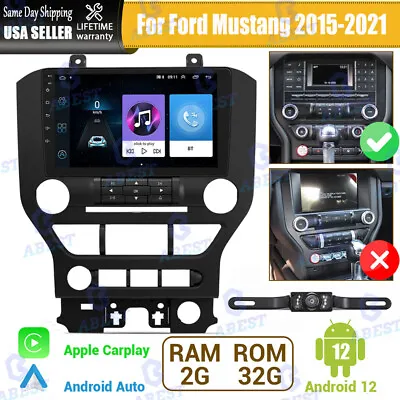 For 2015-2021 Ford Mustang Android Touch Screen CarPlay Car Stereo Radio GPS 32G • $175.25