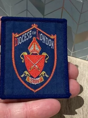 Vintage Unused Diocese Of London Woven Cloth Patch Badge • £6