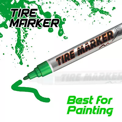 GREEN Tire Tyre Paint Marker Pen Car Motorcycle Tread Waterproof Fit Kawasaki • $7.86