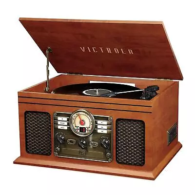 Victrola Nostalgic 7-in-1 Bluetooth Record Player & Multimedia Center With Bu... • $85.27