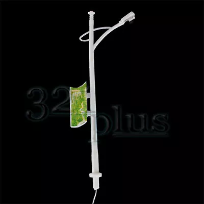 10 Pcs. N Gauge Street Lights Scale 1:160 Miniatures 6cm High 3V DC Banner Lamps • £3.90