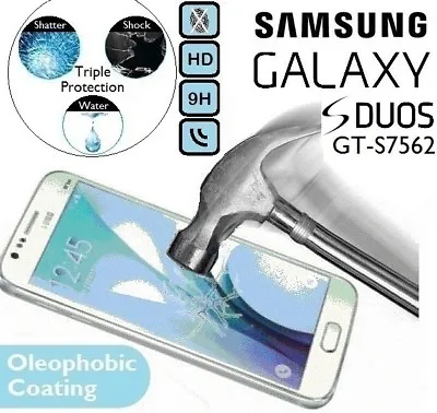 100% Genuine Tempered Glass 9H Screen Protector S7562 For Samsung Galaxy S Duos • £1.95