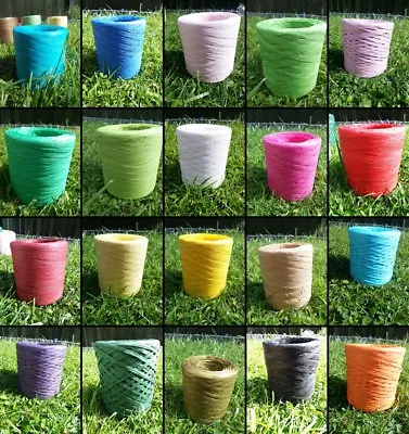 £1.99 • Buy Raffia Ribbon Eco Paper VALUE 200m ROLL Great For Crafts Scrapbooks Decorations