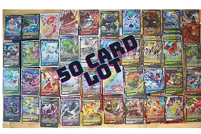 $10 • Buy 50 Pokemon Collection Card Lot -Guaranteed ULTRA RARE And RARE + Reverse HOLO