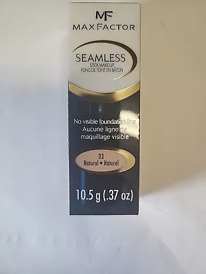 Max Factor Seamless Stick Foundation   03  NATURAL   .37oz   New In Box • $9.99