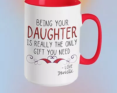 Custom Name Mug For Dad Mom Gift Mug For Dad Mom From Daughter Personalized Mug • $18.99