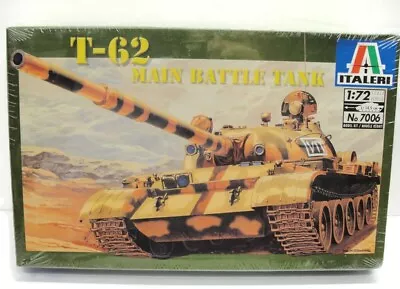 Italeri T-62 Main Battle Tank 1/72 Scale Model Kit No. 7006 New Sealed • $23.98