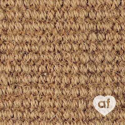 Designer Carpet Coir Boucle Natural 1605 Carpet Remnant 2.5m X 5.0m (s34248) • £198