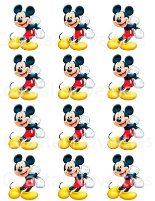 Disney Cake Toppers Mickey Mouse Cupcake Toppers Edible Image  • $4.25