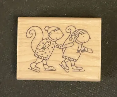 A Muse Rubber Stamps Squirrel Capades 2-3133E Winter Skating 2 X 1.5  • $6.28
