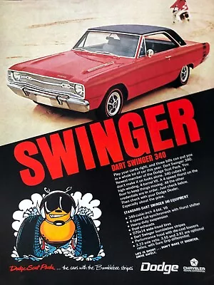 Vintage 1969 Dodge Dart Swinger Original Color Ad • $5.25