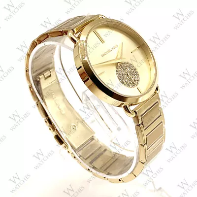 New Michael Kors MK3639 Portia Gold Dial Stainless Steel Quartz Ladies Watch • $86.90